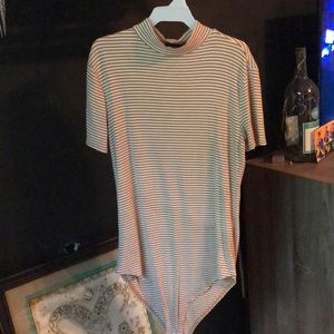 Striped bodysuit top